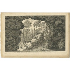 Antique Print of a Cave in Saint-leu-taverny in France C.1785
