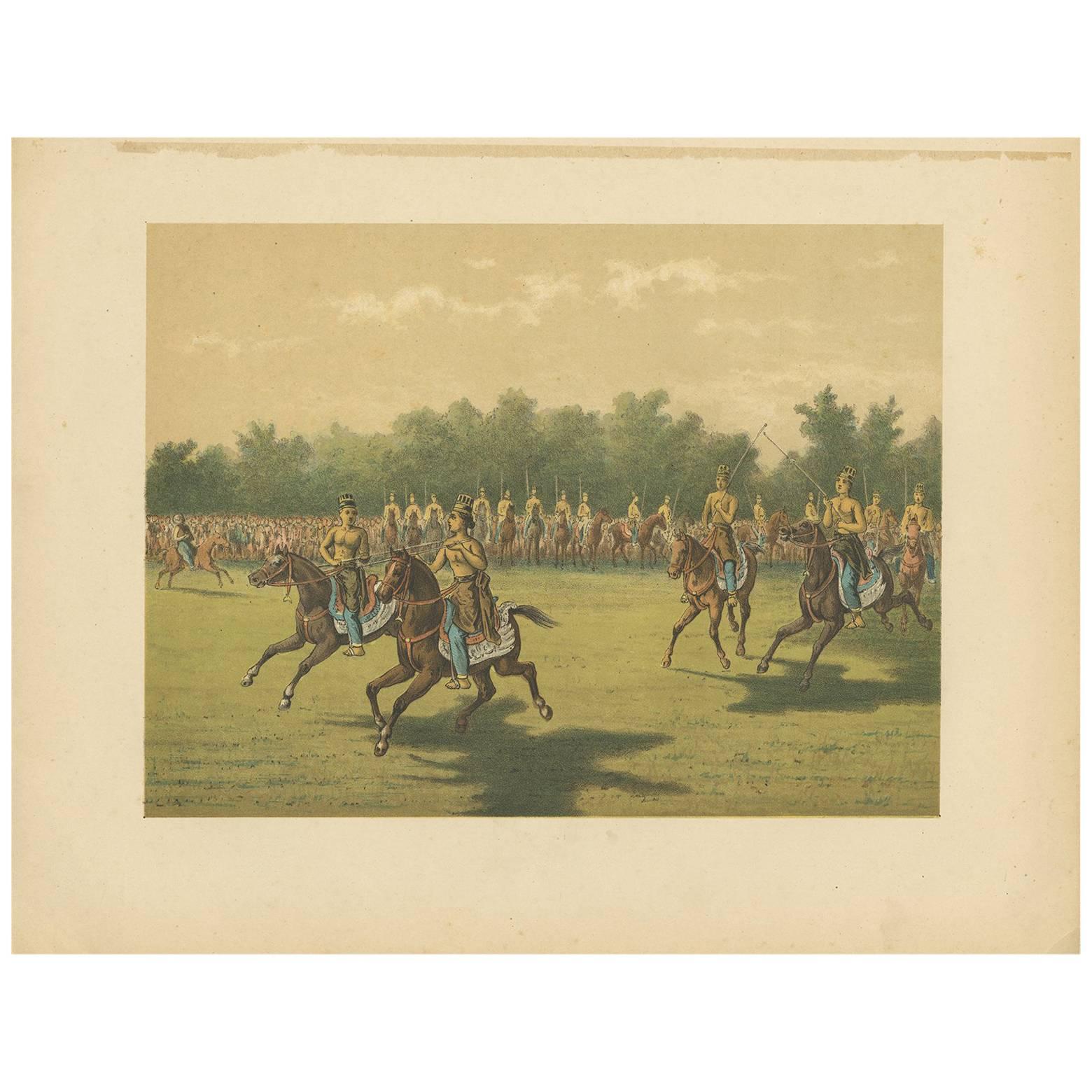 Impression ancienne d'une cérémonie pour le Raden Ajoe par M.T.H. Perelaer, 1888 en vente