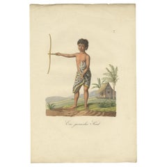 Antique Print of a Child from Java by Hurter 'circa 1830'