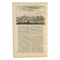 Antiker Druck eines chinesischen Beamten in einem Sedan-Stuhl von Nieuhof, 1665