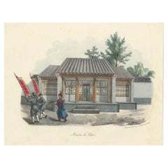 Antiker Druck einer chinesischen Schule