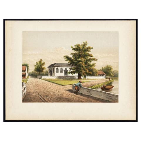 Antique Print of a Church in Batavia 'Jakarta', Indonesia 1888
