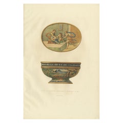 Antiker Druck einer Coupe von Monsieur Moser von Delange '1869'