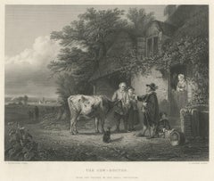 Antique Print of a Cow Doctor by Cousen, circa 1860