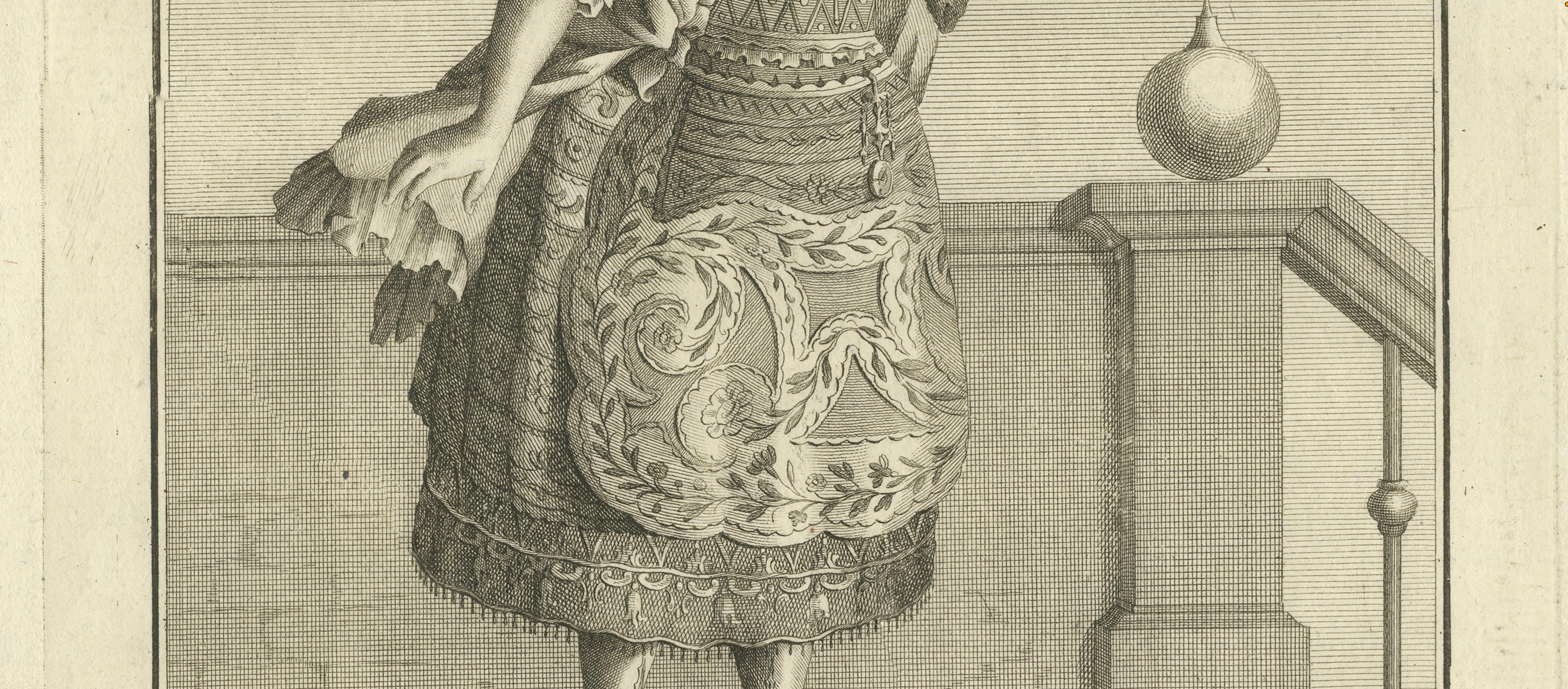 Antique Print of a Creole Lady Drinking Chocolate in Lima, Peru, c.1796