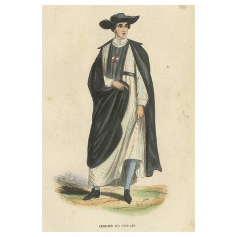Antique Print of a Crosier from the Netherlands, 1845