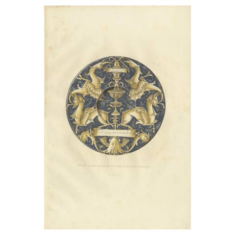 Antique Print of a Drageoir of Andrew Fountaine by Delange '1869'