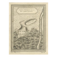 Impression ancienne d'une forteresse à Perm Krai en Europe de l'Est, Russie, 1768