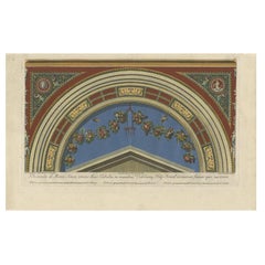 Large Decorative Antique Print of a Fresco in the Vatican by Ottaviani, ca. 1775