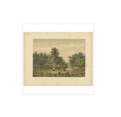 Antique Print of a Funeral Ceremony on Java by M.T.H. Perelaer, 1888