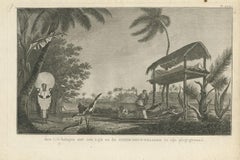 Antique Print of a Funeral Ritual by Cook, 1803