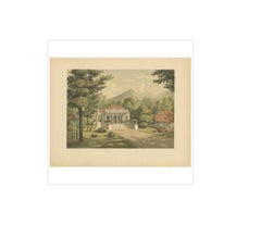Antique Print of a House on Java by M.T.H. Perelaer, 1888