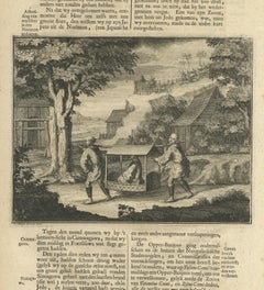 Antique Print of a Japanese Norimon by Valentijn, 1726