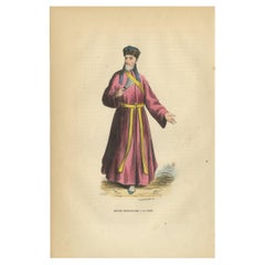 Antique Print of a Jesuit in China by Wahlen, 1843