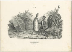 Antique Print of a Kafir, an Arabic Term Meaning Unbeliever or Disbeliever, 1845