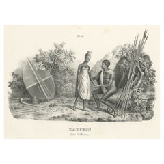 Antique Print of a Kafir, an Arabic Term Meaning Unbeliever or Disbeliever, 1845