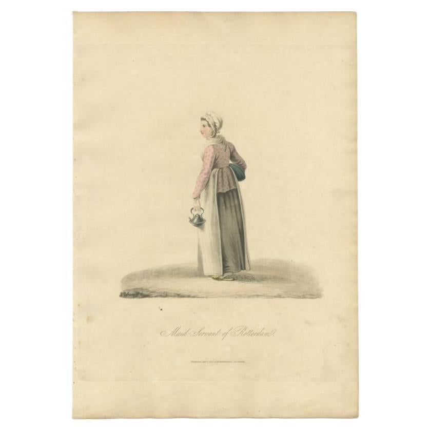 Stampa antica in costume intitolata 