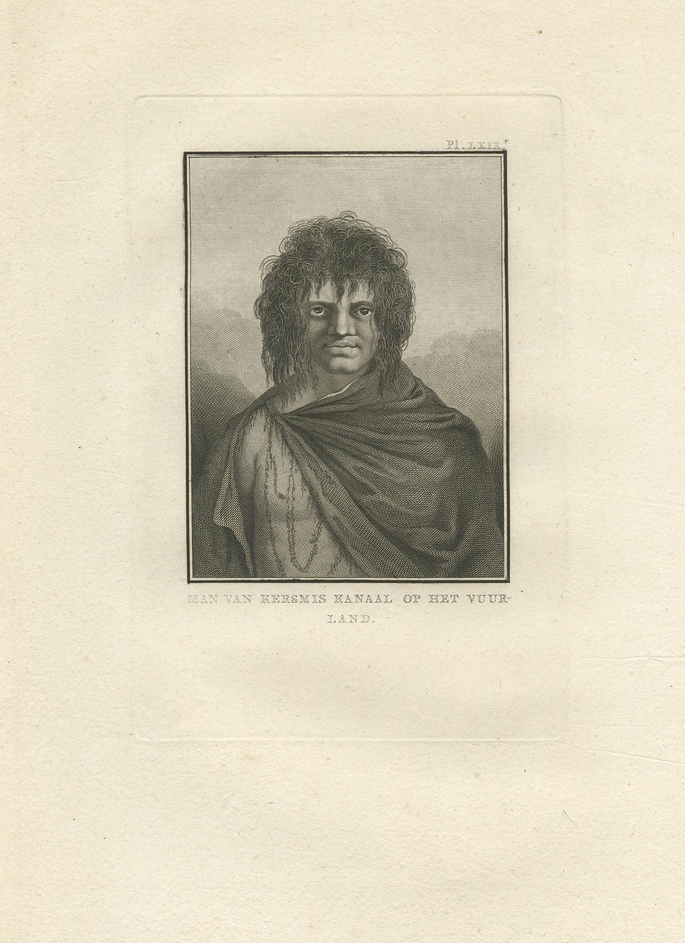 Antique Print of a Man of Tierra del Fuego by Cook, '1803' For Sale at ...