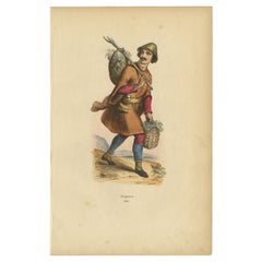Antiker Druck eines Mingrelians, einer indigenen, ethnischen Subgruppe der georgianischen Ureinwohner