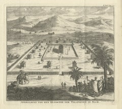 Impression ancienne d'une monastère de Talapoin à Siam ( Thaïlande), 1739