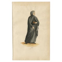 Impression ancienne d'un moine des Élisabéthains, 1845