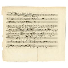 Antiker antiker Druck eines maurischen Gesangs von Shaw, 1773