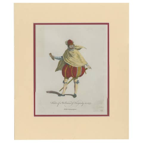 Antique Print of a Nobleman from Burgundy by Jefferys ‘1757’