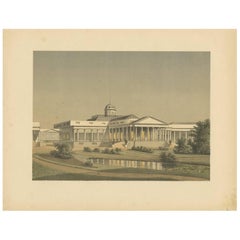 Antique Print of a Palace on Java by M.T.H. Perelaer, 1888