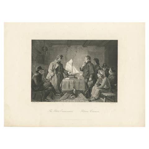 Antique Print of a Pilot Exam by Payne 'c.1850'