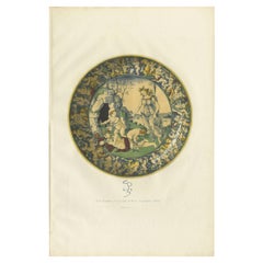 Antique Print of a Plate of Mr. de Basilewski by Delange '1869'