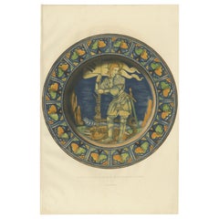 Antique Print of a Plate of Mr de Basilewski in Paris by Delange '1869'