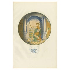 Antique Print of a Plate of Mr. de Basilewski in Paris by Delange '1869'