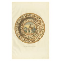 Impression ancienne d'une assiette de M. Dutuit par Delange (1869)