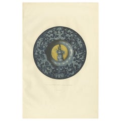 Antique Print of a Plate of Prince Ladislas Czartoryski by Delange, '1869'