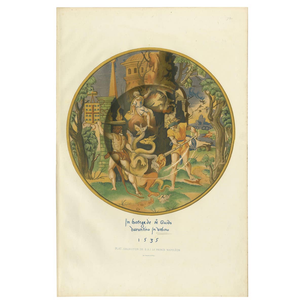 Antique Print of a Plate of S. A. I. Prince Napoléon by Delange, 1869