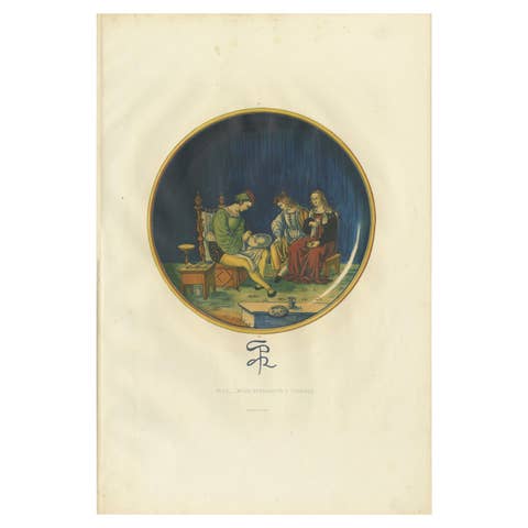 Antique Print of a Plate of the Kensington Museum in London by Delange '1869'