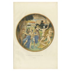 Impression ancienne d'une assiette Piedouche de M. de Basilewski par Delange (1869)