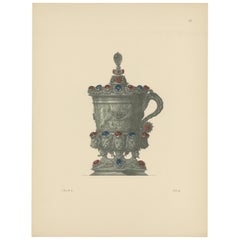 Antique Print of a Pokal Design by Hefner-Alteneck '1890'
