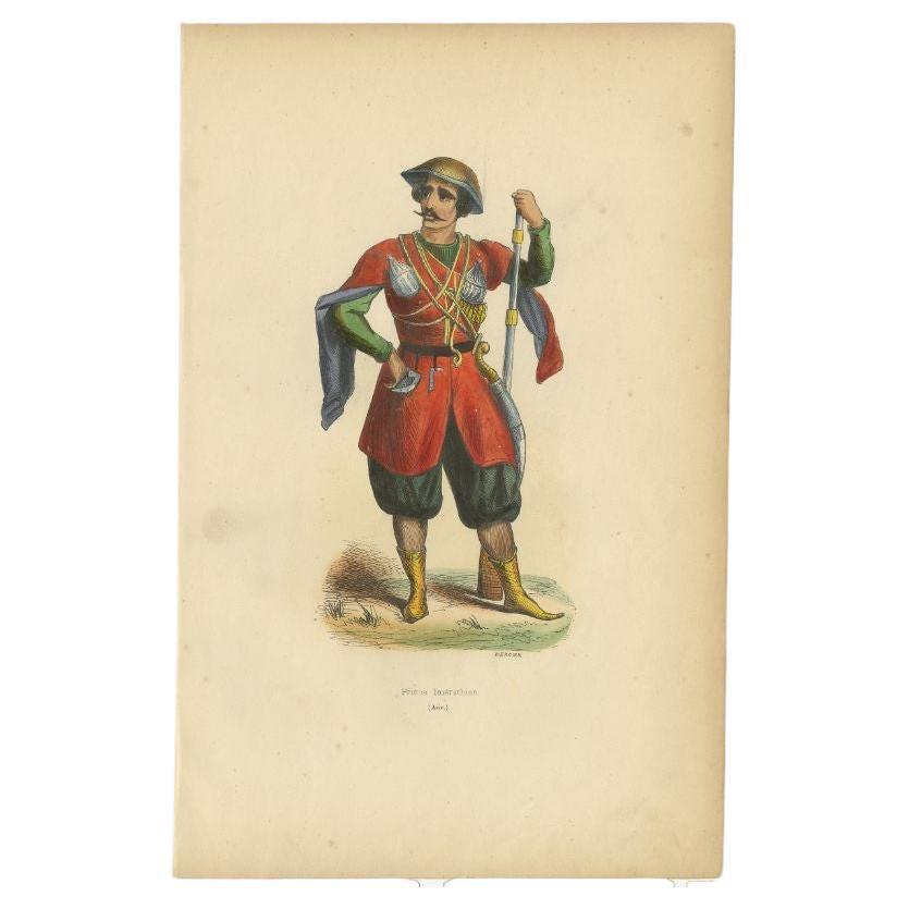 Antique Print of a Prince from Imereti, 1843 For Sale