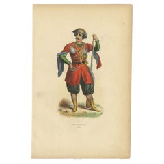 Antique Print of a Prince from Imereti, 1843