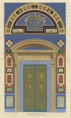 Print of a Religious Fresco or Decorative Pilaster by Ottoviani, 'circa 1775'