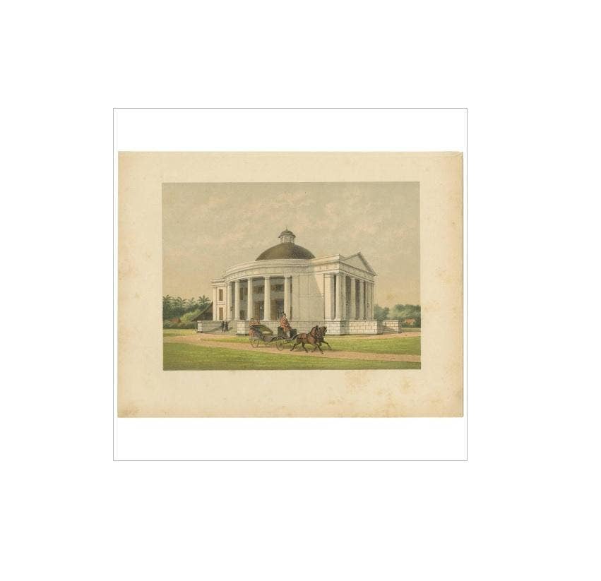 Antique Print of a Residence in Batavia by M.T.H. Perelaer, 1888