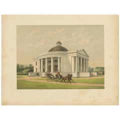 Antiker Druck eines Wohnhauses in Batavia von M.T.H. Perelaer, 1888