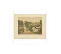 Antique Print of a Road near Cipanas 'Java' by M.T.H. Perelaer, 1888