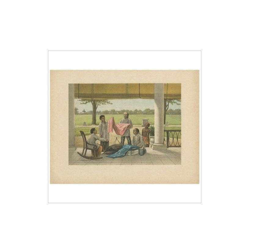 Antique Print of a Scene in Batavia 'Indonesia' by M.T.H. Perelaer, 1888