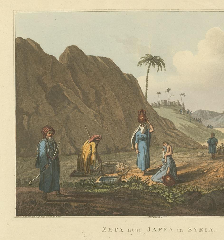 English Antique Print of a scene in Syria by Spilsbury, 1803 For Sale