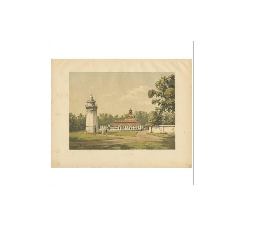 Impression ancienne d'une scène sur Java par M.T.H. Perelaer, 1888 Bon état - En vente à Langweer, NL