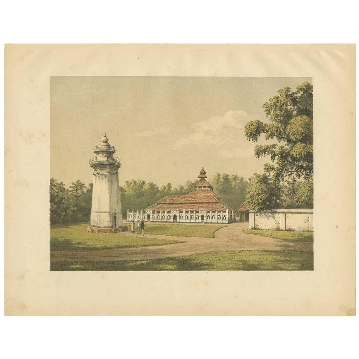 Antique Print of a Scene on Java by M.T.H. Perelaer, 1888
