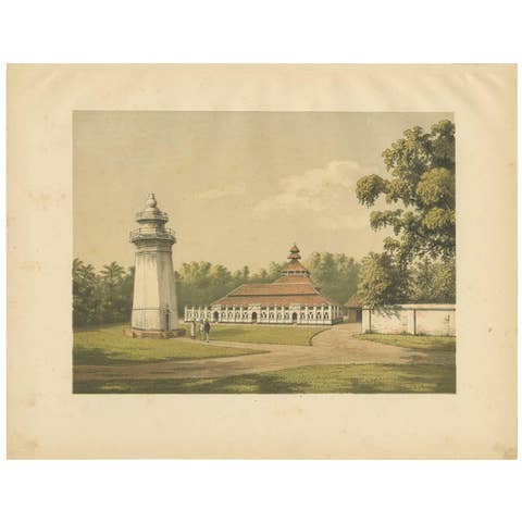 Antique Print of a Scene on Java by M.T.H. Perelaer, 1888