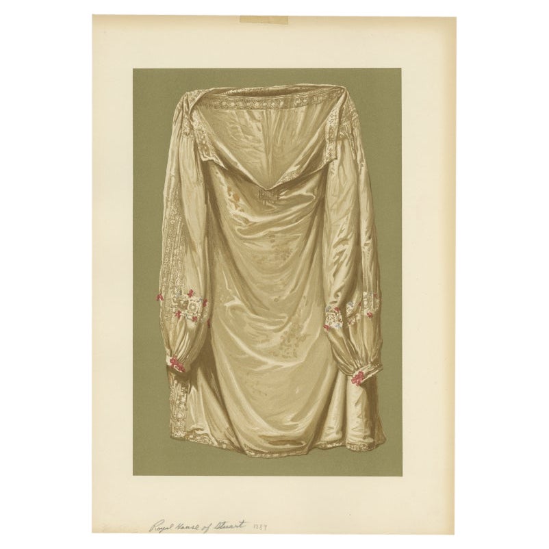Antiker Druck eines Hemdes von König Charles I. von Gibb, 1890